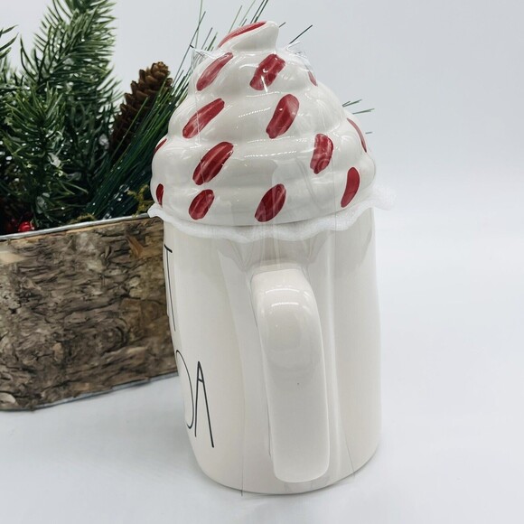 Rae Dunn HOT COCOA Whipped Cream Coffee Mug Topper Christmas Holiday New 2021 - Picture 8 of 9